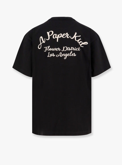 A Paper Kid Cotton T-Shirt With Logo Embroidery