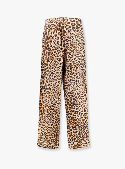 A Paper Kid Cotton Trouser With Animalier Print