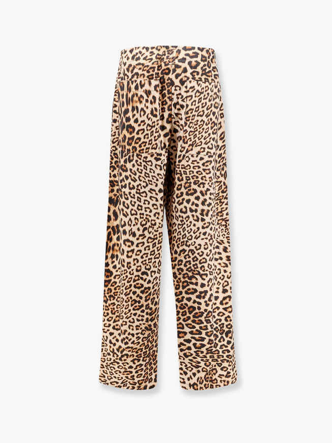 A Paper Kid Cotton Trouser With Animalier Print