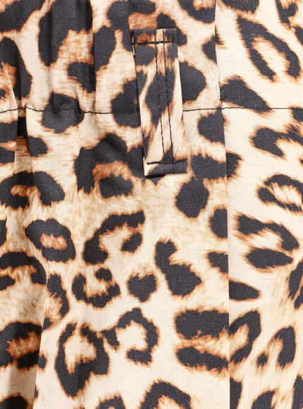 A Paper Kid Cotton Trouser With Animalier Print