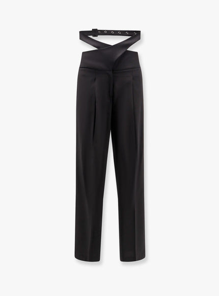 A Paper Kid Stretch Virgin Wool Trouser Nero