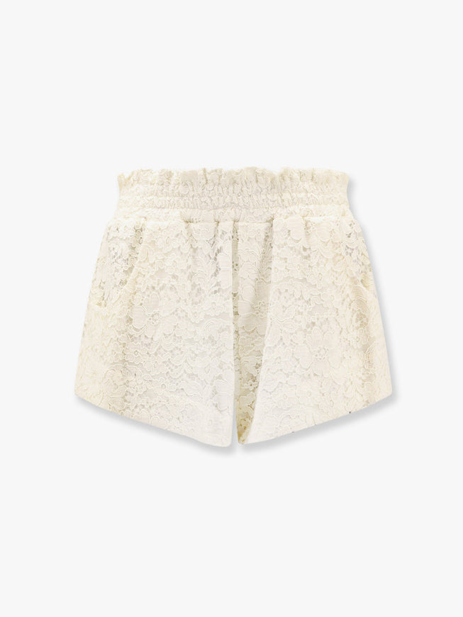 A Paper Kid Lace Shorts Bianco