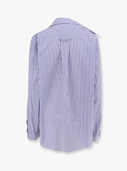 A Paper Kid Cotton Shirt With Striped Motif
