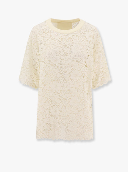 A Paper Kid Lace Top Bianco