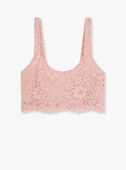 A Paper Kid Cropped Lace Top Rosa