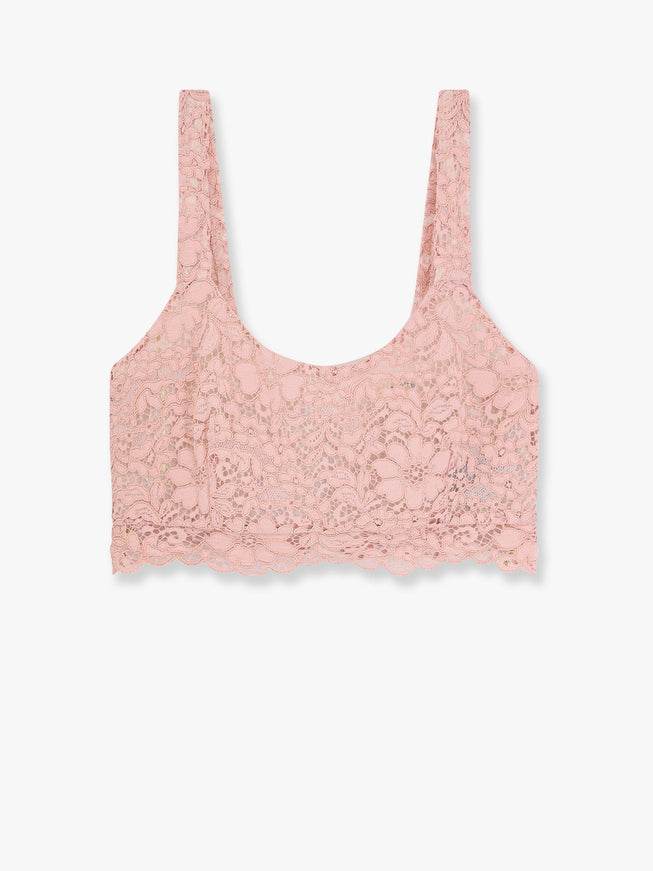 A Paper Kid Cropped Lace Top Rosa