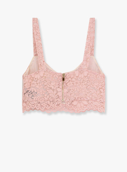 A Paper Kid Cropped Lace Top