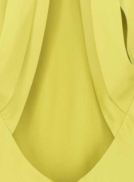 Actualee Satin Long Dress With Neckline On The Back