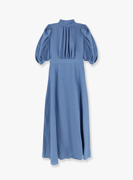 Actualee Linen Long Dress Azzurro