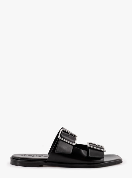 Aeyde Tonya Leather Sandals With Double Strap Marrone