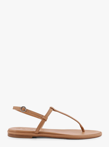 Aeyde Nala Leather Thong Sandals Marrone