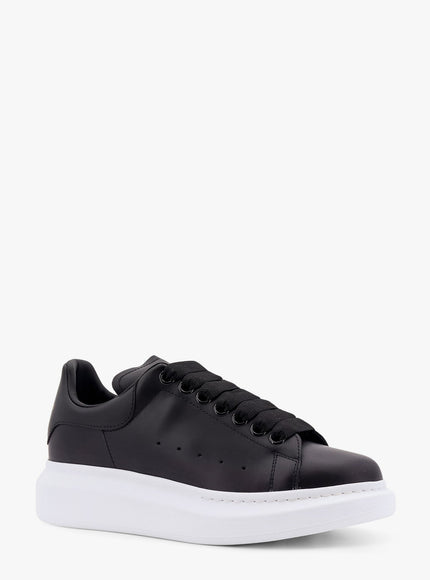 Alexander Mcqueen Larry Leather Sneakers With Logo Detail On The Back