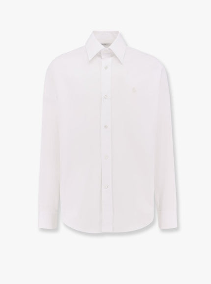 Alexander Mcqueen Skull Organic Cotton Shirt Bianco