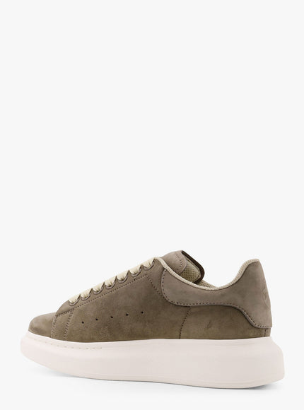 Alexander Mcqueen Oversized Suede Sneakers With Engraved Logo On The Front