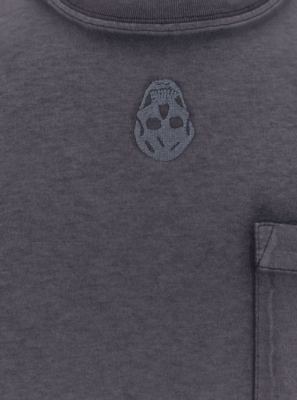 Alexander Mcqueen Cotton T-Shirt With Frontal Iconic Skull