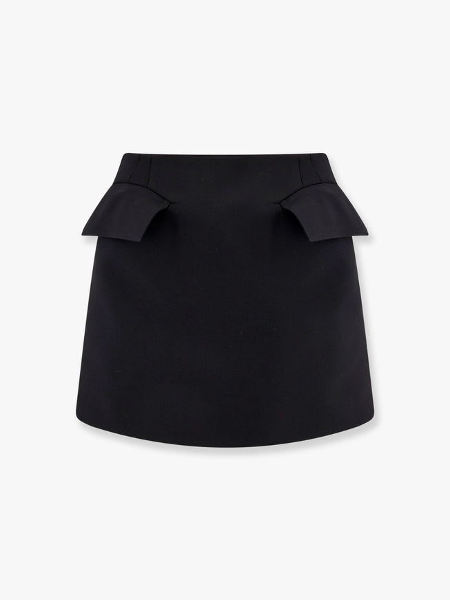 Alexander Mcqueen Mini Lenght Wool Skirt Nero