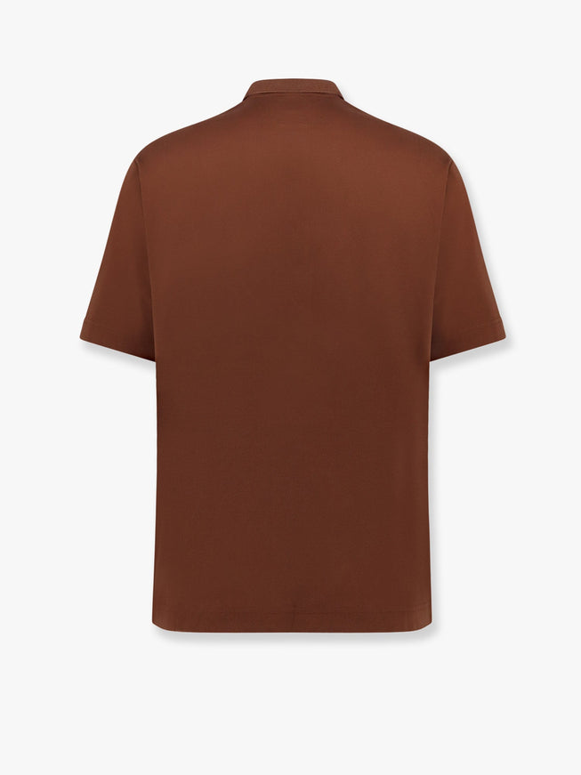 Alpha-Studio Cotton Jersey Polo Shirt
