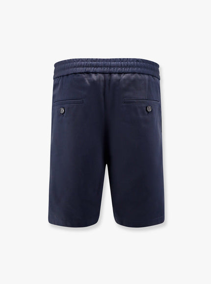 Ami Paris Cotton Bermuda Shorts With Elastic Detail