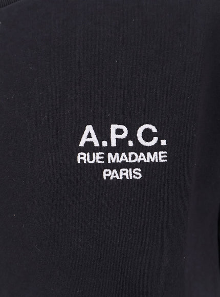 A.p.c. Organic Cotton T-Shirt With Logo Embroidery