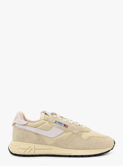 Autry Reelwind Low Leather And Nylon Sneakers Beige