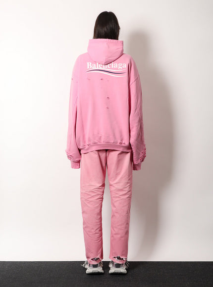 Balenciaga Destroyed Finish Cotton Sweatshirt