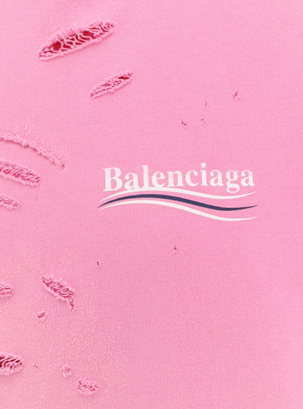 Balenciaga Destroyed Finish Cotton Sweatshirt