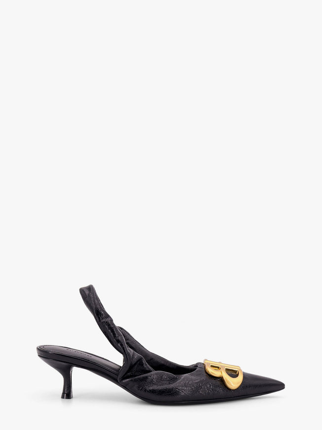 Balenciaga Monaco Arena Leather Slingback Nero