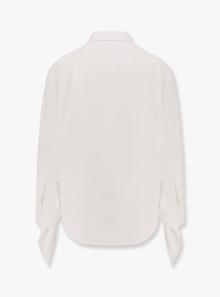 Balenciaga Oversize Cotton Shirt With Knotted Details