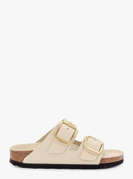 Birkenstock Arizona Big Buckle Leather Sandals Ecru
