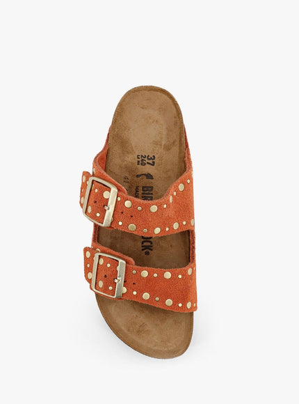 Birkenstock Arizona Rivet Border Leather Sandals With Applied Metal Rivets