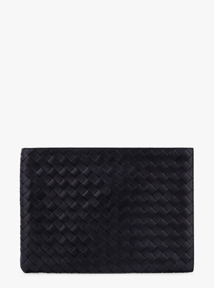 Bottega Veneta Woven Leather Pochette Uni Nero
