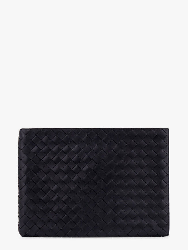Bottega Veneta Woven Leather Pochette Uni Nero