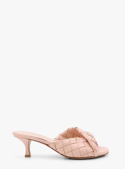 Bottega Veneta Blink Leather Sandals Rosa