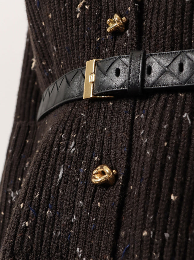 Bottega Veneta Leather Belt With Intrecciato Motif
