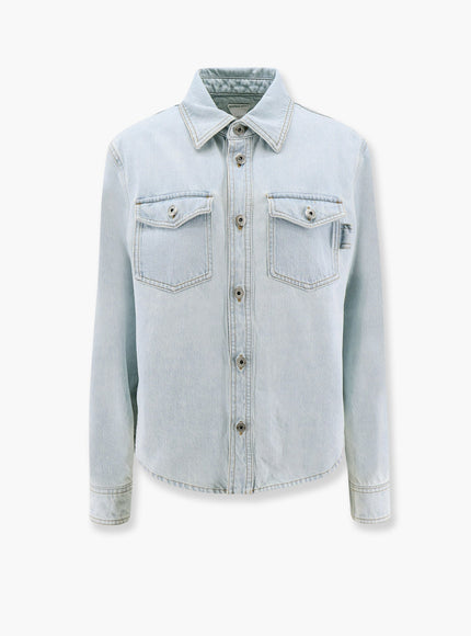 Bottega Veneta Denim Shirt With Extra Bleach Wash Blu