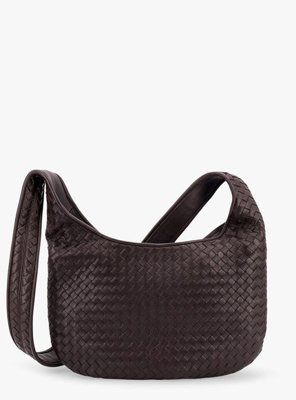Bottega Veneta Veneto Leather Crosss-Body Bag With Intrecciato Motif Uni Marrone