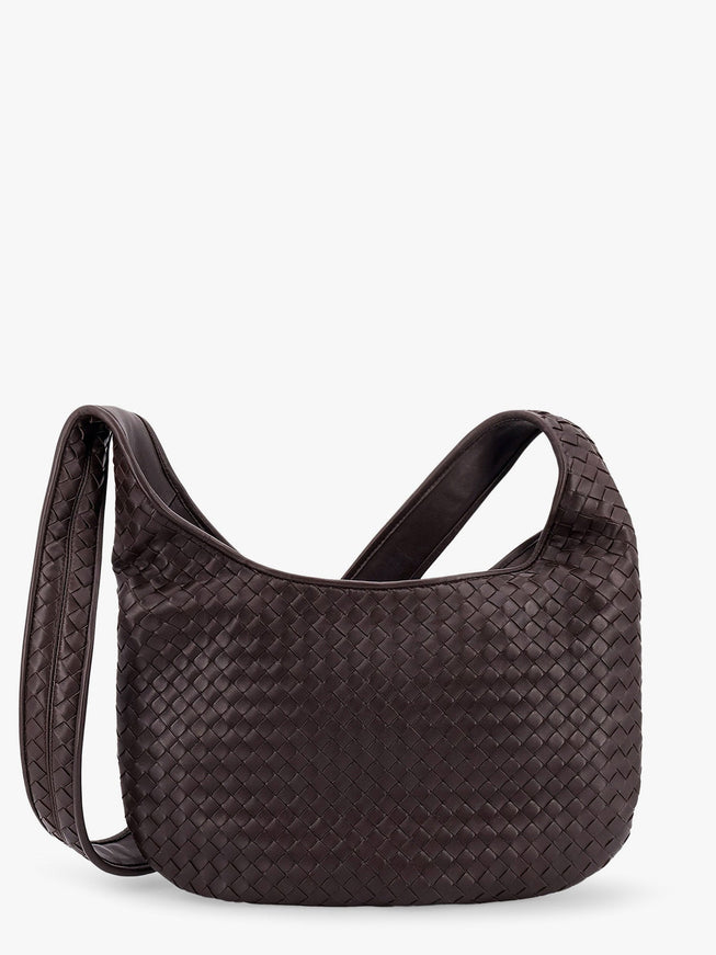 Bottega Veneta Veneto Leather Crosss-Body Bag With Intrecciato Motif Uni Marrone