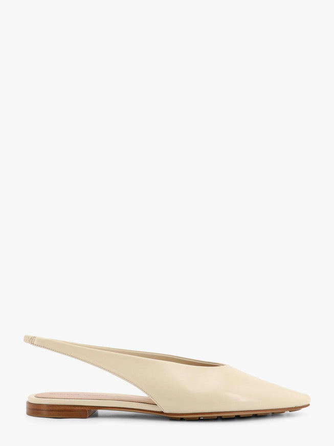 Bottega Veneta Sofia Flat Leather Slingback Bianco
