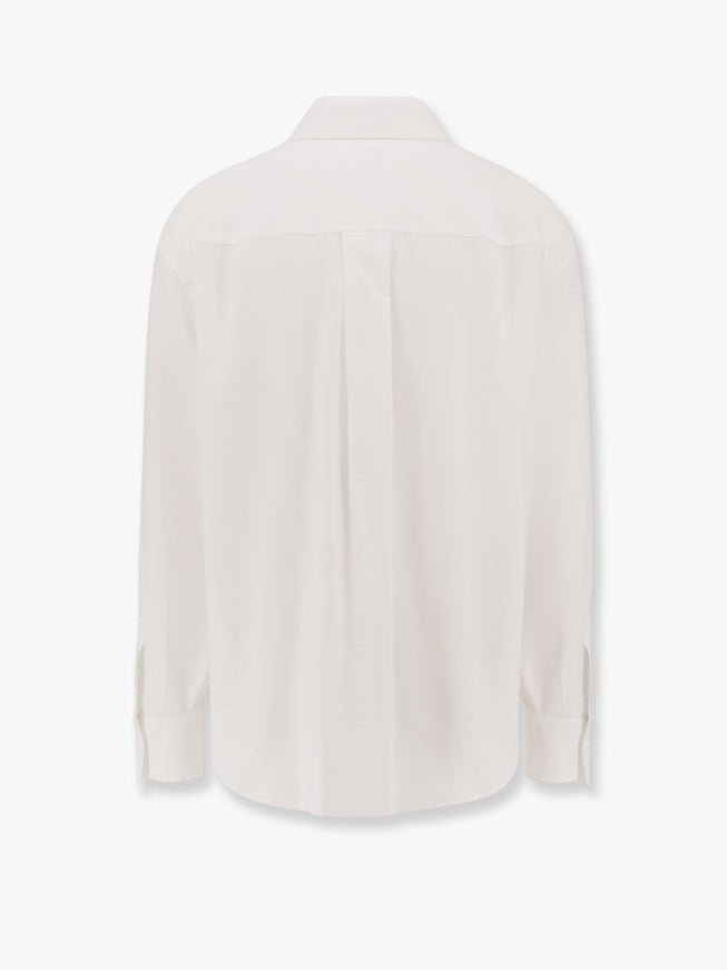 Brunello Cucinelli Cotton Shirt With Logo Embroidery