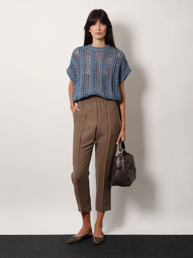 Brunello Cucinelli Bucket Mellow Leather Bucket Bag With Monili Detail