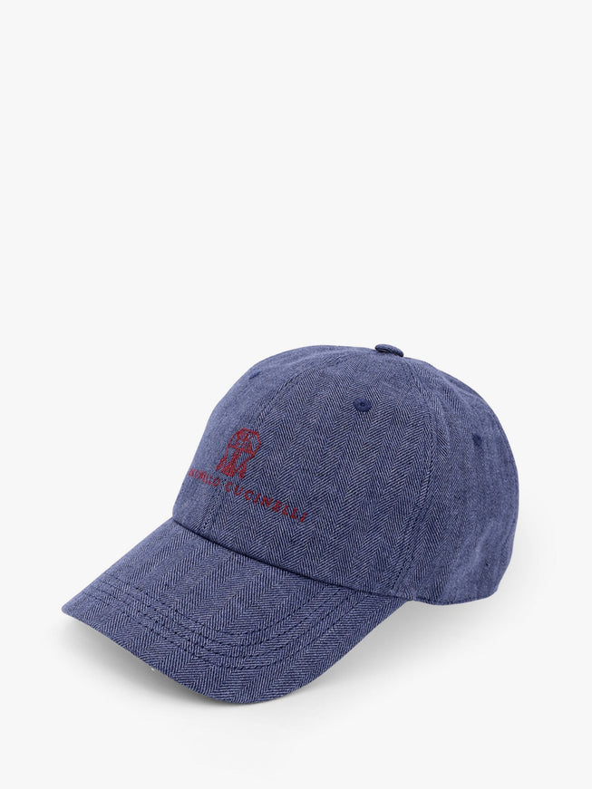 Brunello Cucinelli Linen Hat With Frontal Logo
