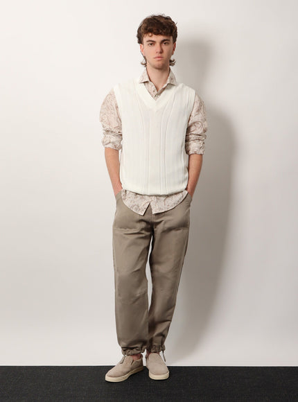 Brunello Cucinelli Linen And Cotton Relaxed Fit Trousers