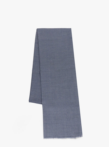 Brunello Cucinelli Cashmere And Silk Blend Scarf Uni Blu