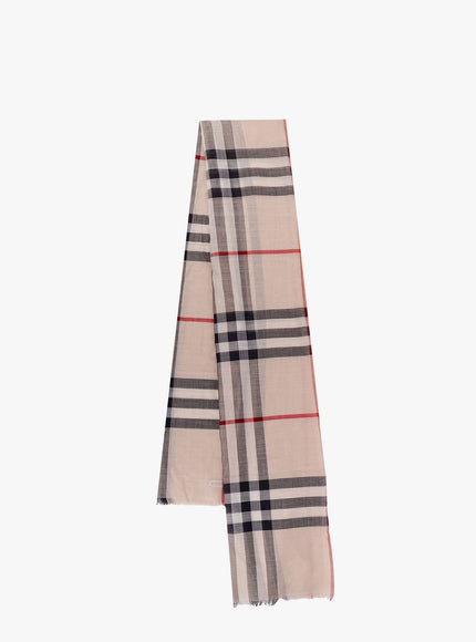 Burberry Certified Wool And Silk Scarf Uni Rosa