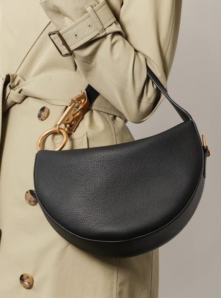 Burberry Knight Arc Leather Shoulder Bag