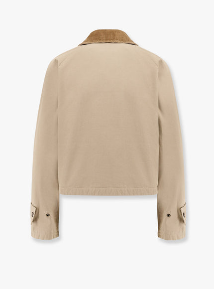 Burberry Organic Cotton Jacket With Check Lining