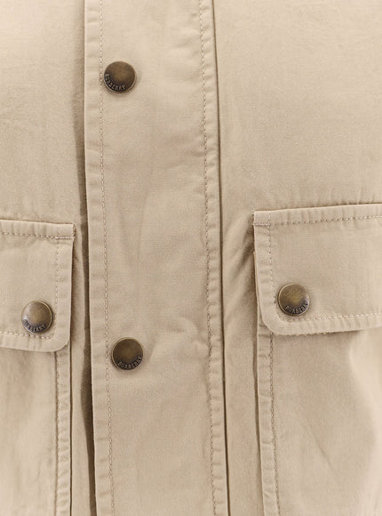 Burberry Organic Cotton Jacket With Check Lining
