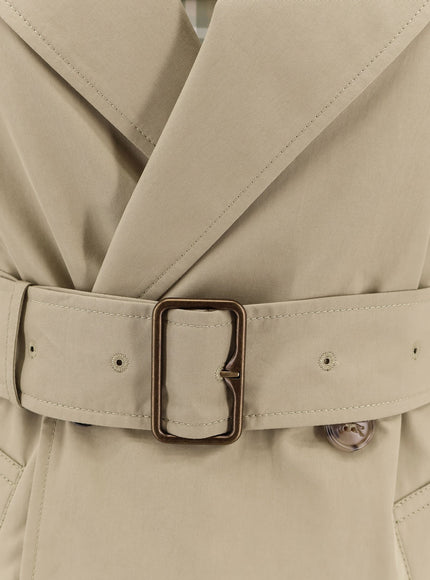 Burberry Organic Cotton Trench With Check Lining