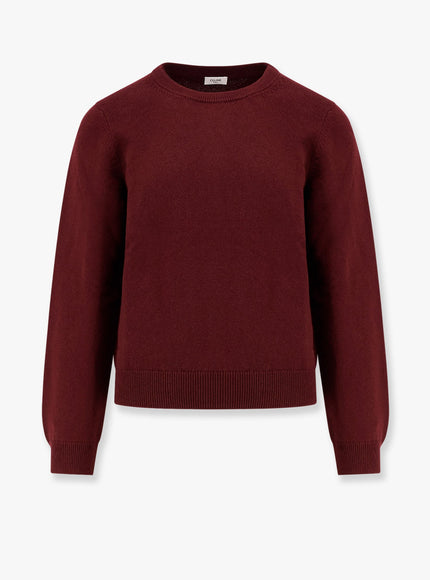 Celine Cachemire Sweater With Logo Embroidery One Color