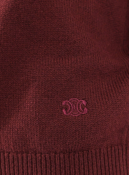 Celine Cachemire Sweater With Logo Embroidery